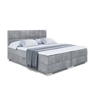 Boxspringbett ARDENI Hellgrau - Breite: 140 cm - H4