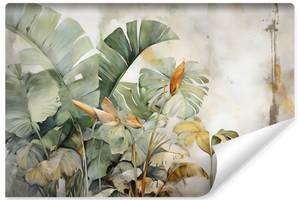 Papier Peint FEUILLES Aquarelle Nature 90 x 60 x 60 cm