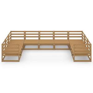 Garten-Lounge-Set (9-teilig) 3009775-1 Braun - Massivholz - Holzart/Dekor - 70 x 67 x 70 cm