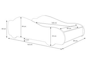 Lit enfant CAR KSB001 Vert