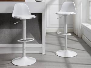 Tabouret de bar XAFY Lot de 2 Blanc