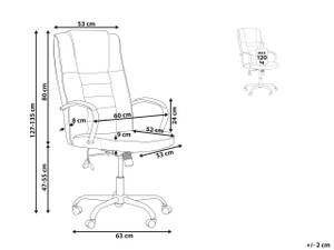 Fauteuil de bureau GRANDEUR Noir - Argenté