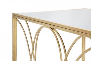 Couchtisch ?? elegantes Quadrat Gold - Metall - 90 x 45 x 60 cm