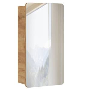 Spiegelschrank 40cm mit LED-Beleuchtung Braun - Holzwerkstoff - 40 x 75 x 16 cm