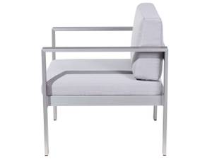 Set de jardin SALERNO Gris - Métal - 142 x 80 x 70 cm