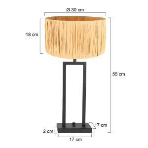 Dekorative Tischleuchte Set Stang Hellbraun - 15 x 58 x 15 cm