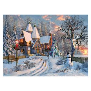 Puzzle D Davison Christmas Cottage Papier - 26 x 6 x 36 cm