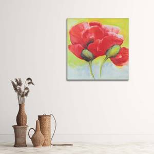 Wandbild Rote Mohnblumen Natur Pflanzen 60 x 60 cm