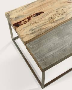Uja -  Table basse Gris - Bois manufacturé - 110 x 45 x 60 cm