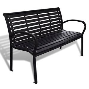 Banc de jardin 3013333 Noir - Bois manufacturé - Métal - Matière plastique - 125 x 80 x 61 cm