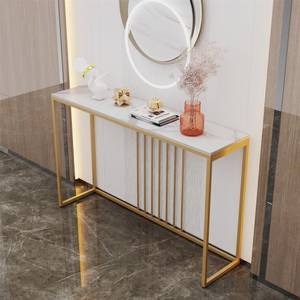 Table Console Invictus Imitation marbre blanc - Profondeur : 120 cm