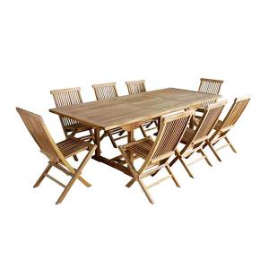 Gartenlounge ( Set 9) Braun - Massivholz - 100 x 75 x 180 cm