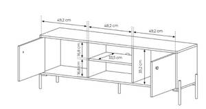 TV-Schrank  SCANDINAWA Braun - Holzwerkstoff - 157 x 54 x 40 cm