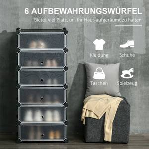 Würfelregal 850-172 Kunststoff - 37 x 108 x 49 cm