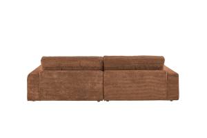 Ecksofa LANA Sofa Cord Recamiere Braun - Ecke davorstehend rechts