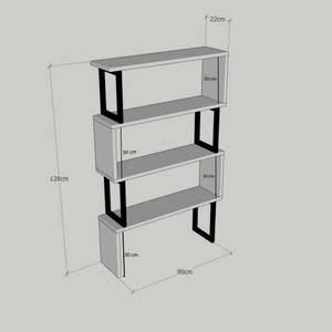 Bücherregal Wezen Braun - Holzwerkstoff - 22 x 128 x 80 cm