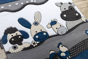 Tapis Petit Farm Ferme Animaux Bleu 240 x 330 cm