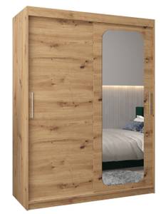 Armoire à portes coulissantes promo t2 Imitation chêne - Largeur : 150 cm - 2 porte