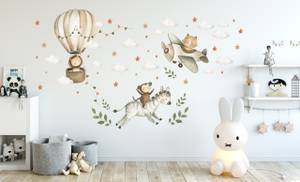 Wandtattoo Ballons Sterne Wolken Tiere 60 x 30 x 30 cm