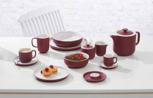 Teller und Schalenset Jasper 12er Set Violett - Rot