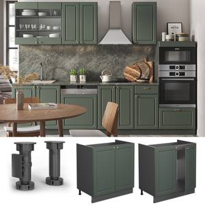 Meuble bas sous-évier Fame-Line 37990 Anthracite - Vert