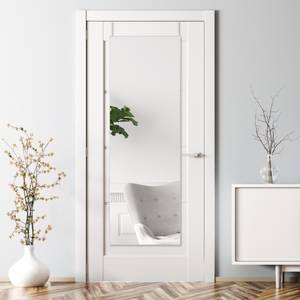 Miroir accroche-porte Lesina Blanc - Matière plastique - 41 x 121 x 41 cm