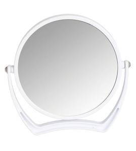 Stehender Kosmetikspiegel, Vergrößerung Weiß - Glas - 19 x 20 x 2 cm