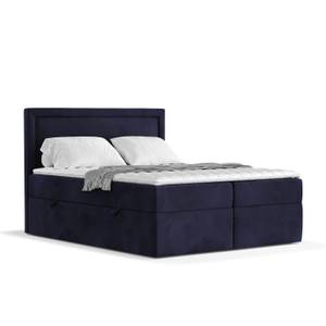 Premium Boxspringbett Jodan Magic Velvet Marineblau - Breite: 202 cm