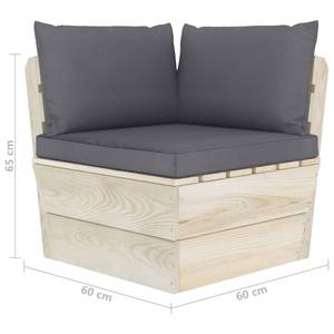 Garten-Lounge-Set (6-teilig) 3016490-14 Anthrazit - Cremeweiß