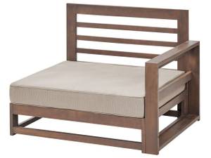 Canapé de jardin TIMOR Beige - Gris - Chêne foncé - Taupe - 184 x 75 cm