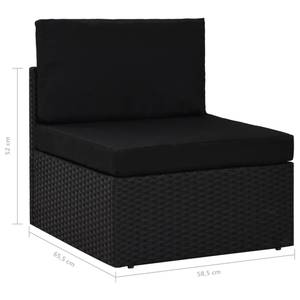 Garten-Lounge-Set Schwarz - Metall - 50 x 26 x 90 cm