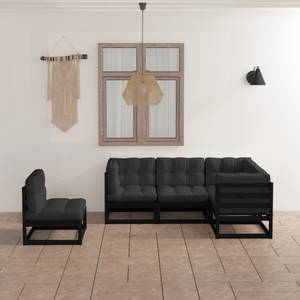 Garten-Lounge-Set (5-teilig) 3009933-2 Anthrazit - Schwarz