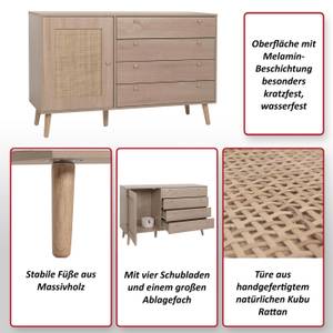 Sideboard M43 Braun - Holzwerkstoff - Holz teilmassiv - 120 x 77 x 38 cm