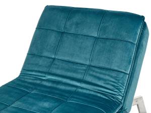 Chaiselongue LOIRET Blau - Petrol - Silber