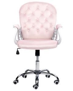 Bürostuhl PRINCESS Schwarz - Pink - Silber - Höhe: 98 cm