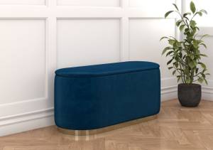 Ovaler Pouf Scarlett Marineblau