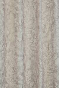 Vorhang beige-grau Blätter Wohnzimmer Grau - Textil - 140 x 245 x 1 cm