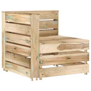 Garten-Lounge-Set Grün - Massivholz - Holzart/Dekor - 70 x 66 x 69 cm