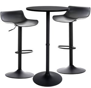 Set de table de bar Fernie Noir - Matière plastique - 146 x 108 x 60 cm