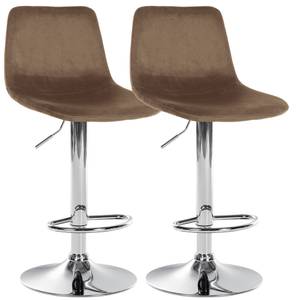 Tabouret de bar Divo Lot de 2 Marron