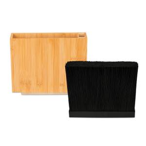 Bloc à couteaux en bambou Noir - Marron - Argenté - Bambou - Métal - Matière plastique - 30 x 23 x 12 cm