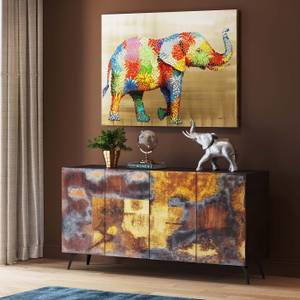 Bild Touched Flower Elefant Massivholz - 120 x 90 x 3 cm