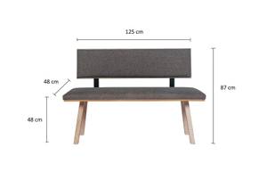Sitzbank 'Die Klassische' L125cm Braun - Holzwerkstoff - Kunststoff - Massivholz - Holzart/Dekor - 48 x 87 x 125 cm