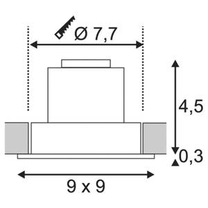 Einbaustrahler New Tria Weiß - 9 x 9 cm