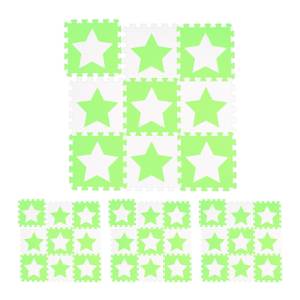 36x pièces de tapis de jeu blanc-vert Vert - Blanc