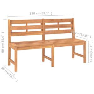 Gartenbank 3028566 Braun - Holzwerkstoff - Holzart/Dekor - 150 x 90 x 59 cm