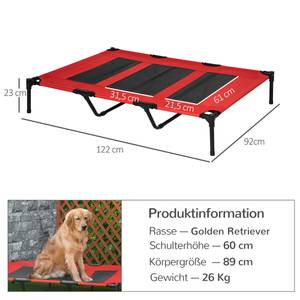 Hundebett D04-069RD Rot