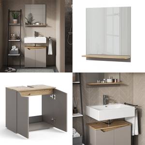 Badmöbel-Kombination Marelle 47696 Beige - Braun - Holzwerkstoff - 60 x 57 x 35 cm