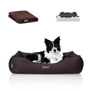 Lit orthopédique pour chien BUFFY Marron - 80 x 25 x 90 cm