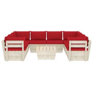 Garten-Lounge-Set (9-teilig) 3016490-21 Rot